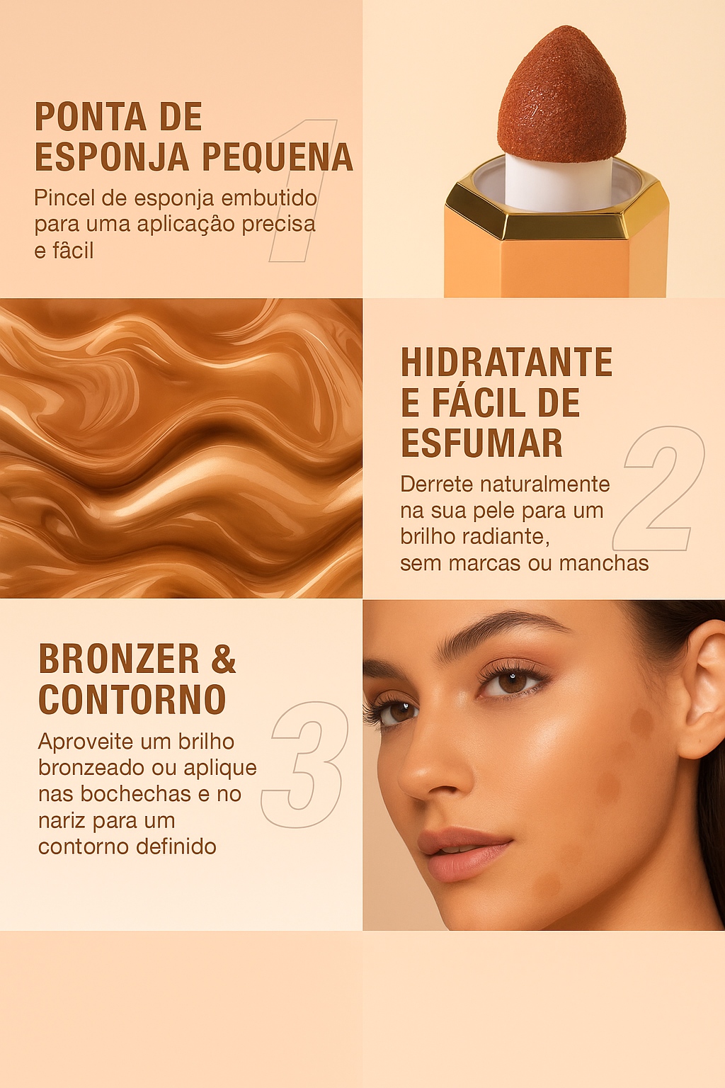 Contorno Líquido Três Cores.