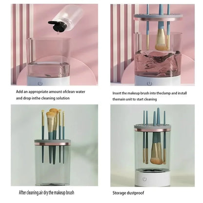 Limpador Elétrico Portátil de Pincéis de Maquiagem com Plug USB.