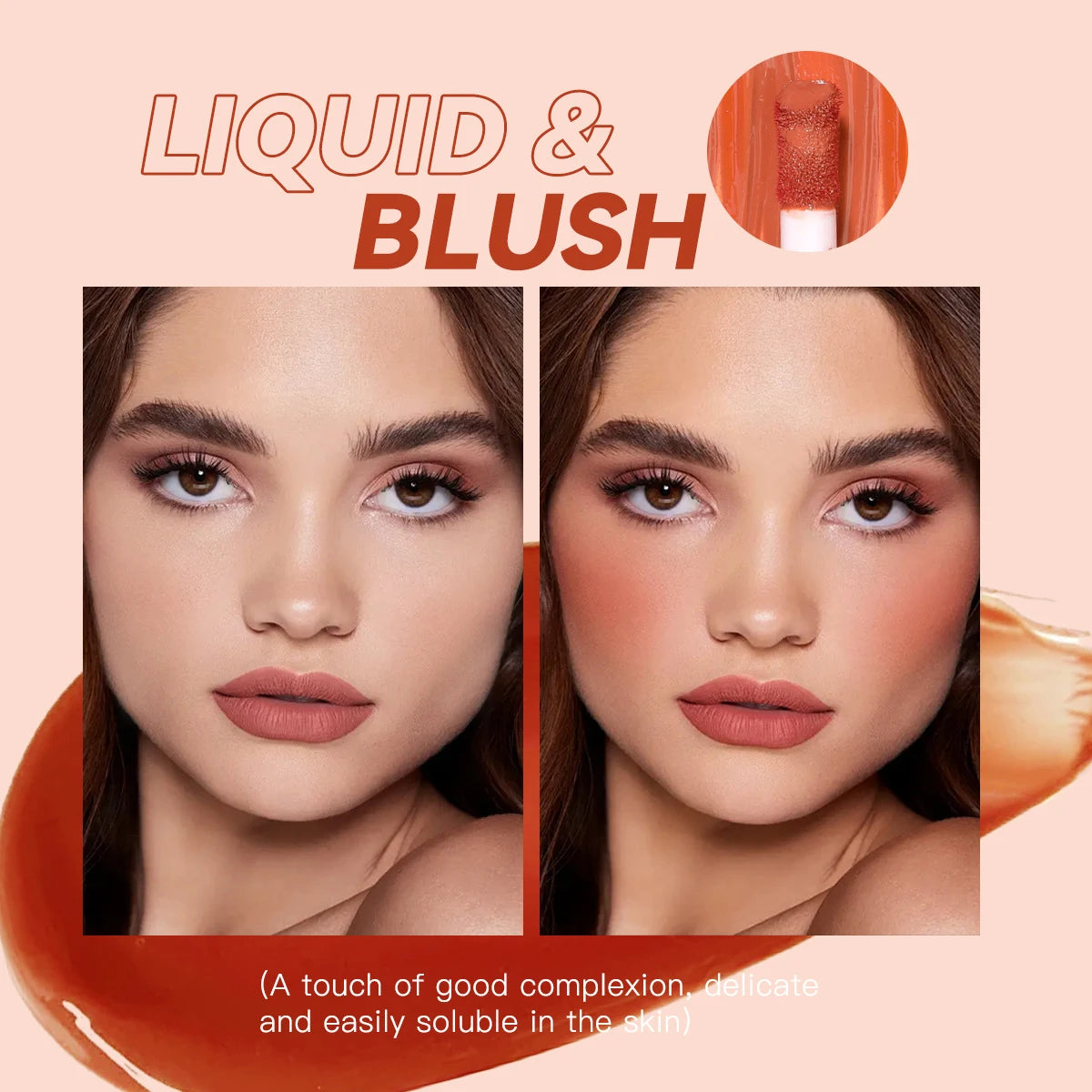 Blush Líquido Multifuncional com Textura Suave.
