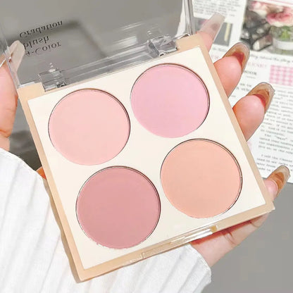 Blush matte de 4 cores, rosa pêssego.