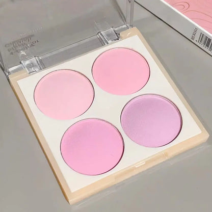 Blush matte de 4 cores, rosa pêssego.