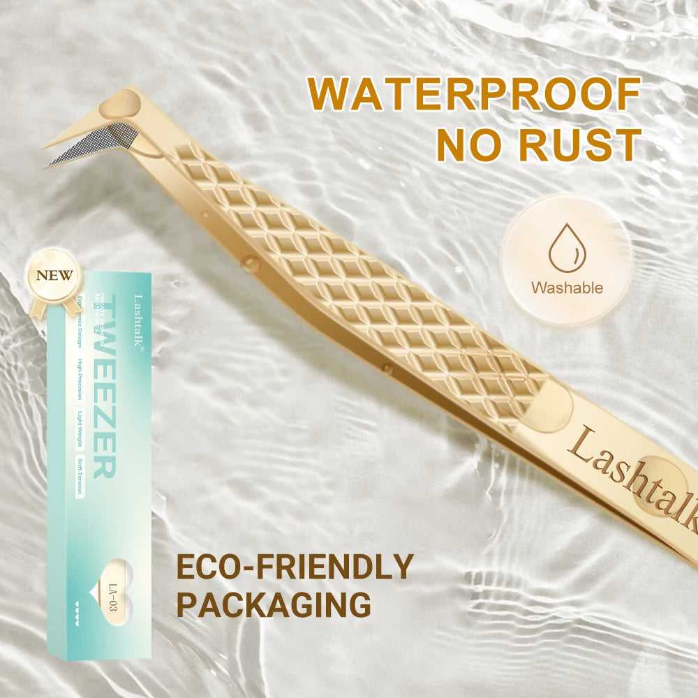 Pinça de Precisão Lashtalk com Ponta de Fibra para Extensão de Cílios.