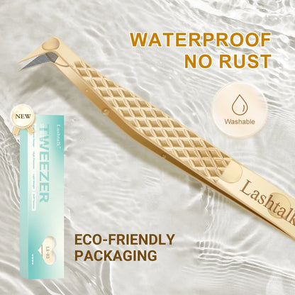 Pinça de Precisão Lashtalk com Ponta de Fibra para Extensão de Cílios.