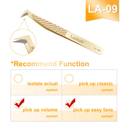 Pinça de Precisão Lashtalk com Ponta de Fibra para Extensão de Cílios.