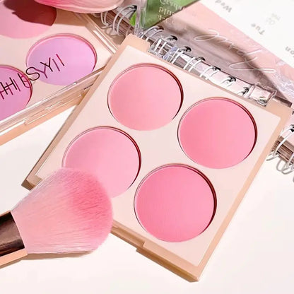 Blush matte de 4 cores, rosa pêssego.