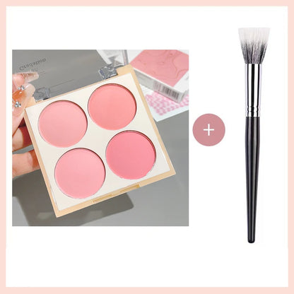 Blush matte de 4 cores, rosa pêssego.